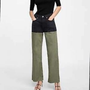 Zara Woman Premium The City Work Pants Wide Leg Jeans SZ 2